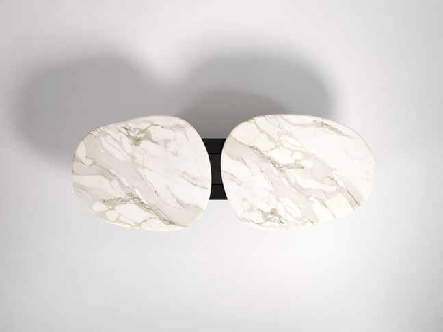 Secolo Taras Кофейный столик из дерева с мраморной столешницей Standard  - Вид №1