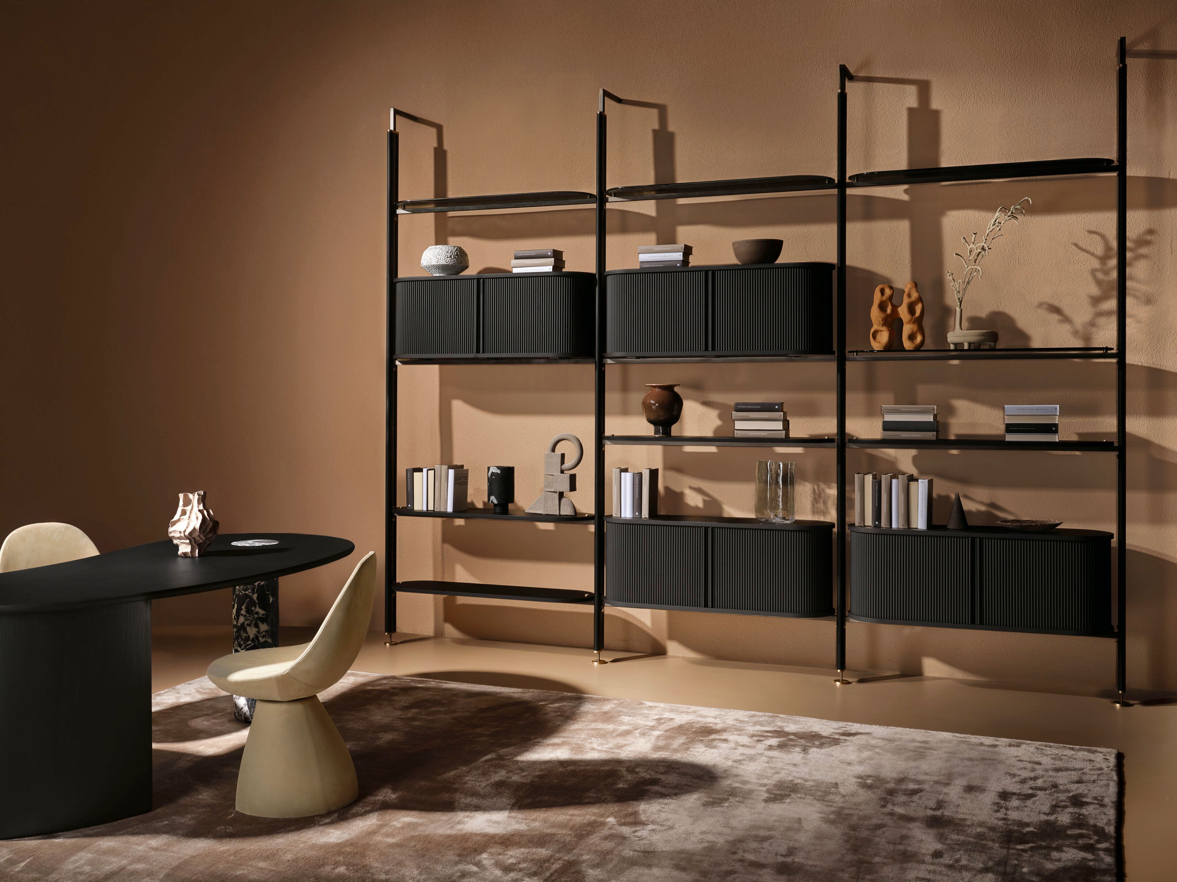 Стеклянный книжный шкаф с креплением пол-потолок Naturedesign Главная ARCH-00088266 - Вид №2