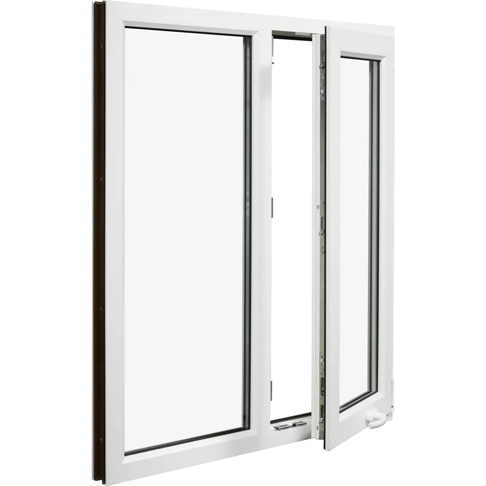 Окно пластиковое ПВХ VEKA двустворчатое 1170x1000 мм (ВxШ) однокамерный стеклопакет белый/белый STLM-2096654 - Вид №2