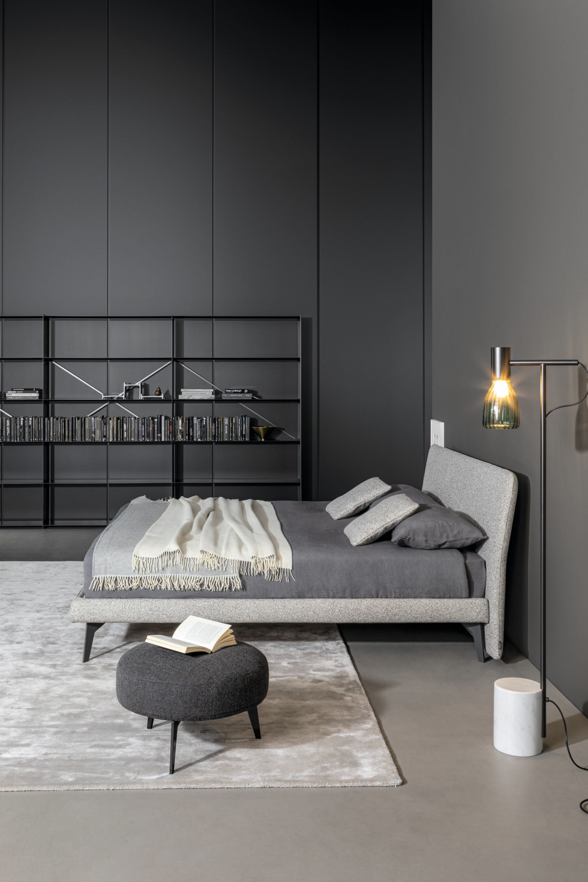 Двуспальная кровать из ткани с мягким изголовьем BONALDO TONIGHT ARCH-00050730 - Вид №14