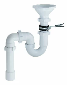 Сифон 1 1/2 40 с разрывом потока струи, с воронкой D-113мм и тр. 40х40/50 RS-41078 (O)