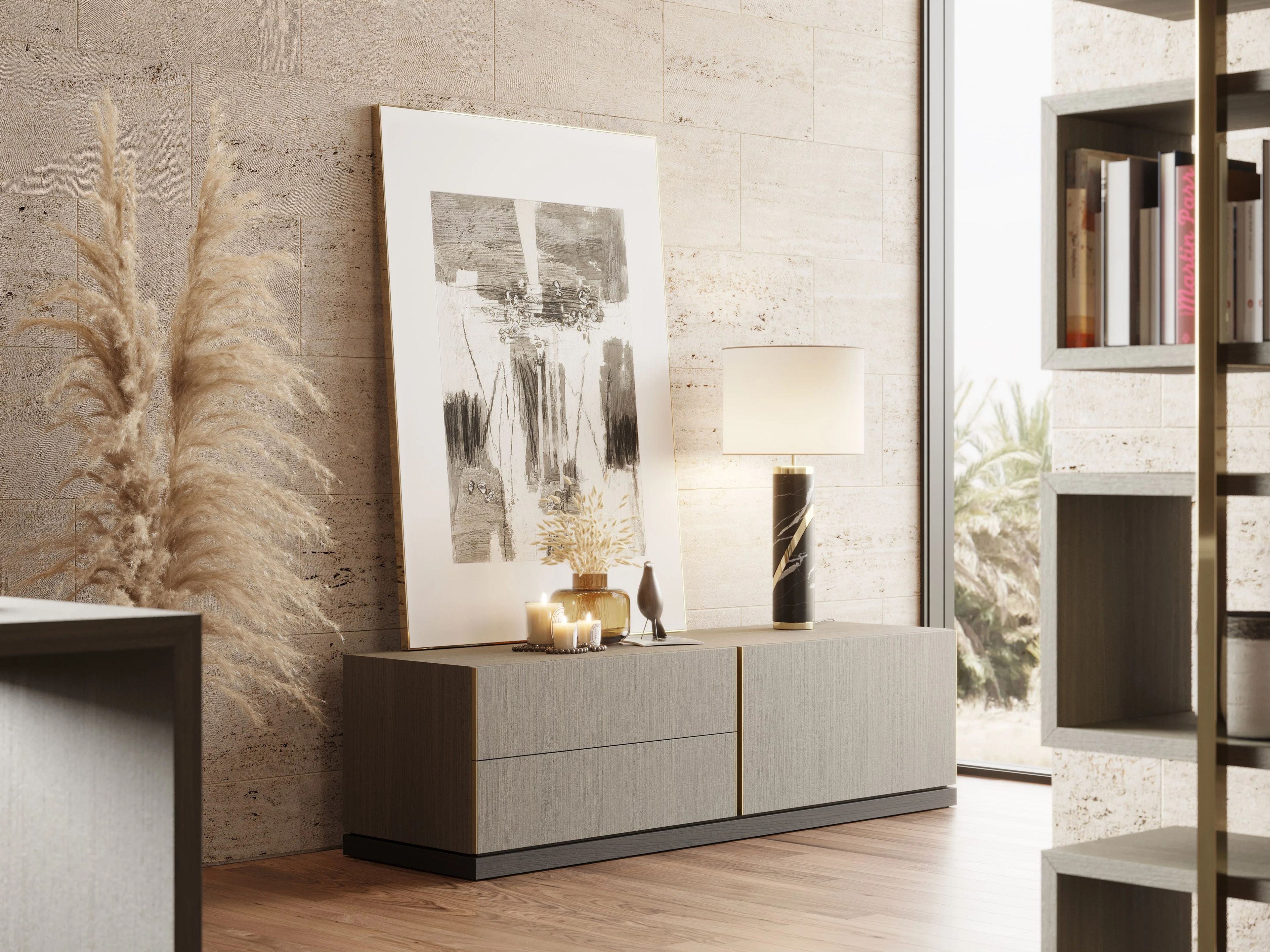 Деревянная настольная лампа Laskasas ARCH-00106273 - Вид №3