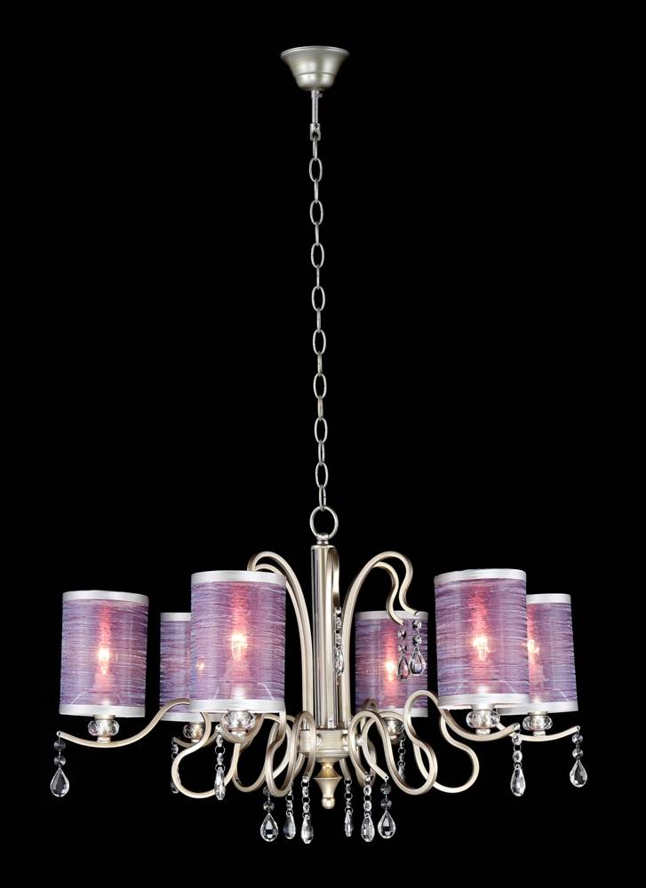 Подвесная люстра Crystal Lux Elisa SP6 CRYSTAL LUX ELISA 056897 Розовый - Вид №2