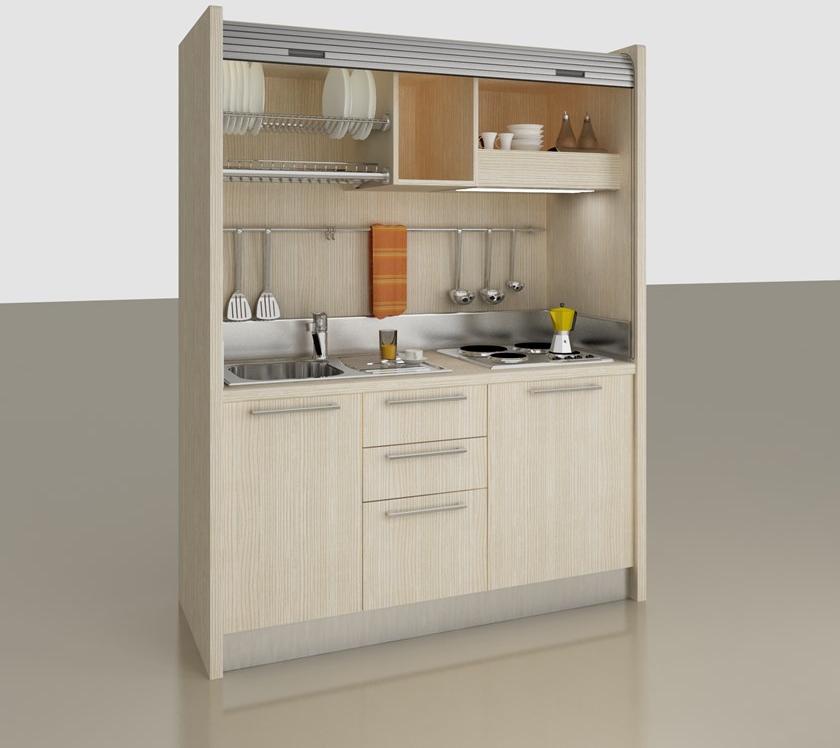 Mobilspazio Выдвижная деревянная мини-кухня Zeus K108 - Вид №5