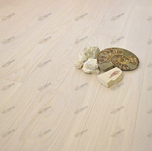 Паркет Ёлка Coswick Ренессанс Белый Иней Лак Дуб Селект (Гладкая) 647.7х107.95 мм 11401158