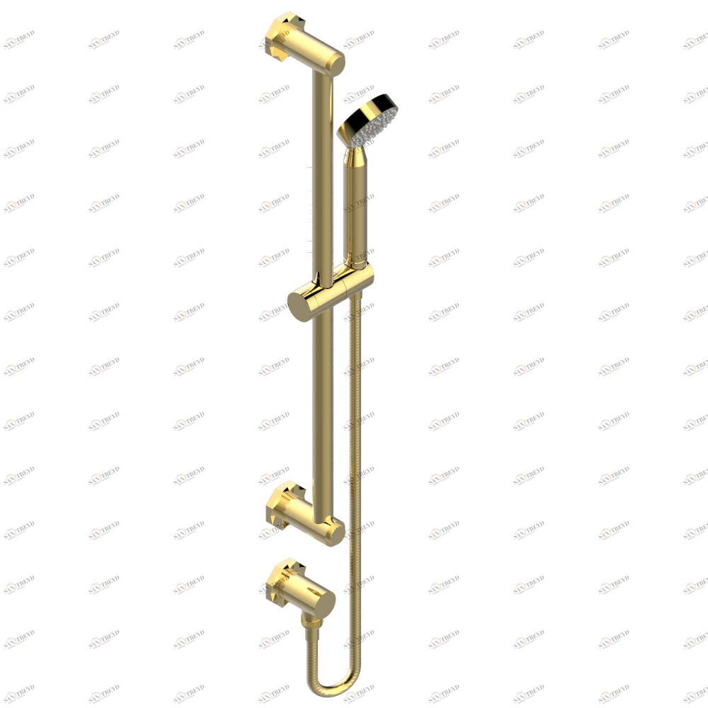 U2M-58 Душ ручной стильный встраиваемый в стену, 60 cм штанга, шланг, крючок и патрубок для душа Thg-paris Nihal metal Покрытие PVD золотистый цвет U2M 58 CAT.F