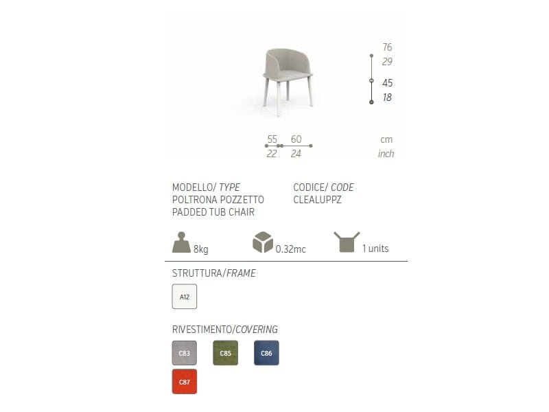 Тканевый садовый стул с подлокотниками Talenti CleoSoft-alu ARCH-00035946 - Вид №8