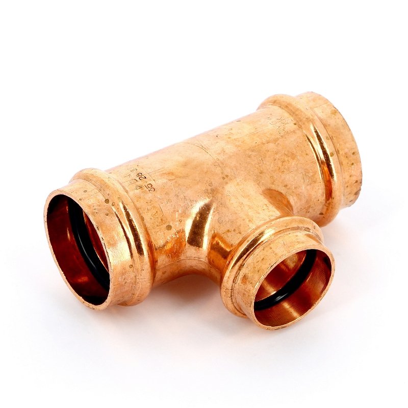 Тройник пресс 35x28x35 медный IBP P513003528035 - Вид №1