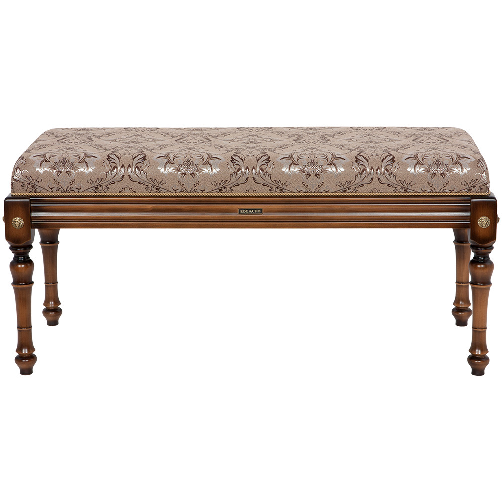 17105 Банкетка Классика 2 Орех Флора Браун BOGACHO 4627174557060
