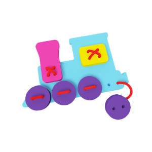 01-011 Набор из EVA "Шнуровка" №1 "Паровоз" El`BascoToys