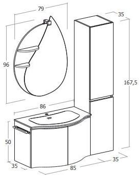 LEGNOBAGNO Тумба под умывальник одинарная с дверцами Urban sun-id-1454126 - Вид №2