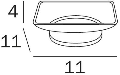 INDA® Мыльница стеклянная столешница Divo R1511b001 - Вид №1