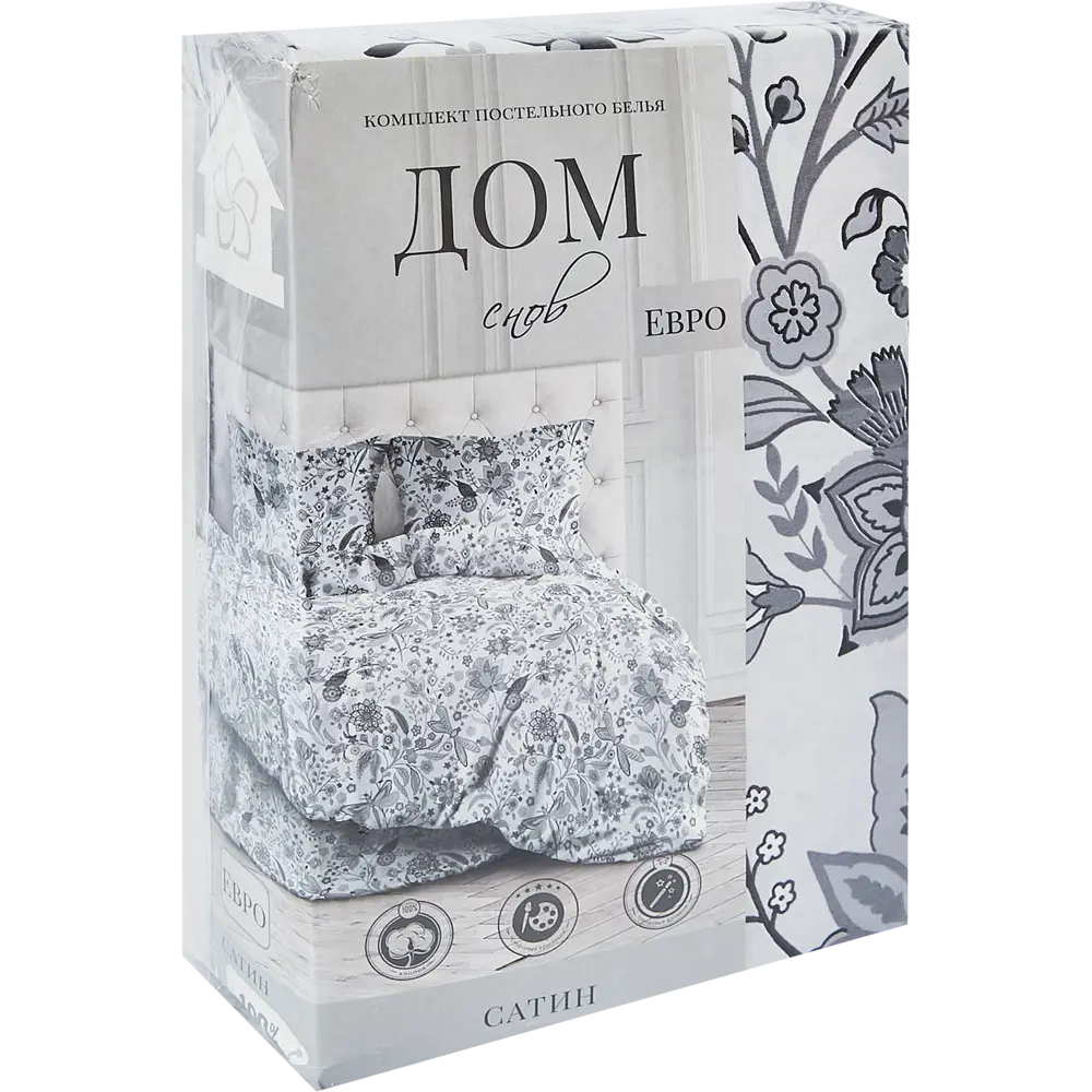 ШУЙСКИЕ СИТЦЫ Дом снов Фиора - сатиновый комплект постельного белья евро 89338200 STLM-1068318 - Вид №6