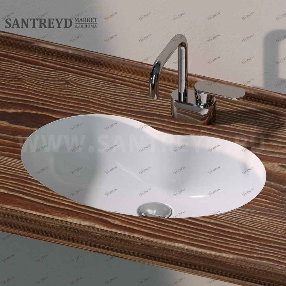 349016 Накладная раковина под столешницу  овальная Ceramica Flaminia Normale