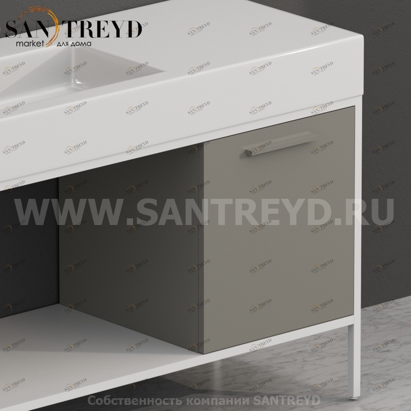 SD4548CC2 Тумба с открывающейся правой створкой (с 1 стеклянной полкой) Globo Ceramica Globo INCANTHO