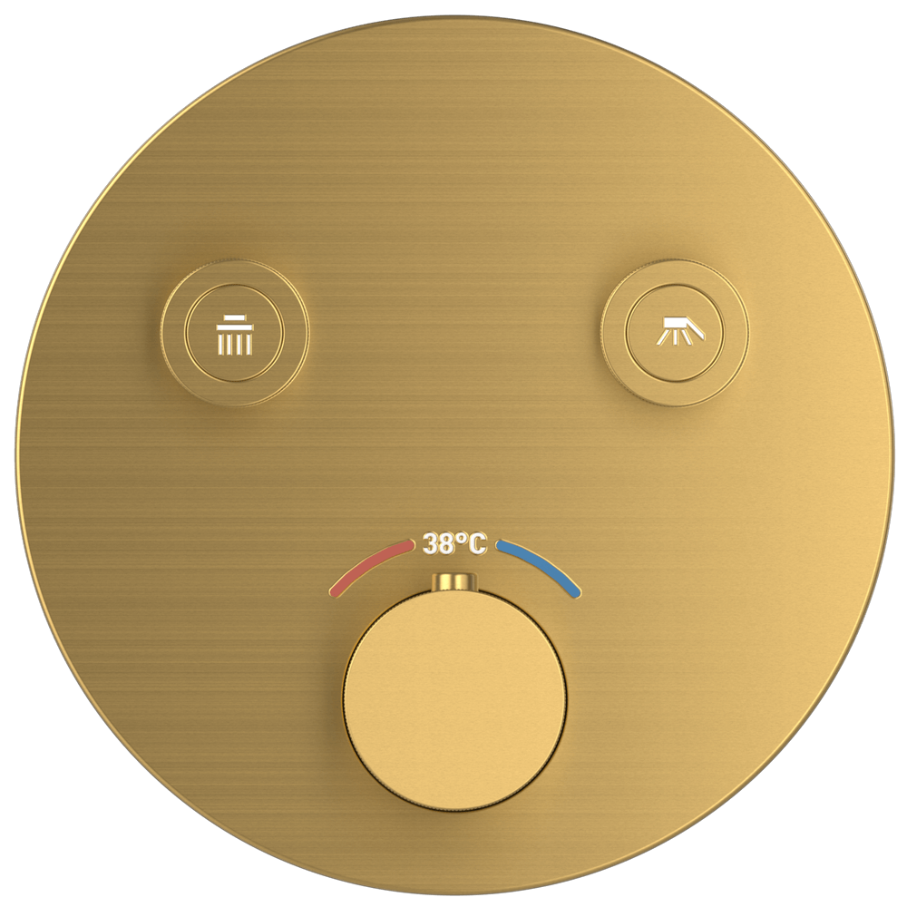 D430-L Встраиваемый душ с двумя душевыми кабинами из латуни с PVD-покрытием duten 