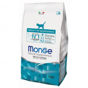 ПР0031197 Корм для котят Cat курица сух. 1,5кг Monge