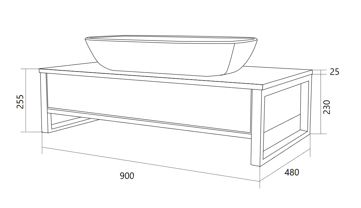 У85846 Тумба GRUNGE LOFT 90П 1в.я Дуб Намибия 1 Marka GRUNGE LOFT  - Вид №7