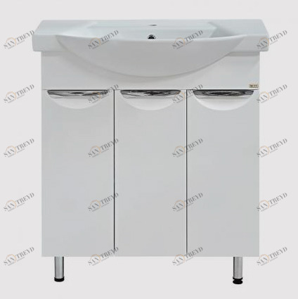 Тумба Лаванда-75 прямая белая с раков.меб. Монро 75 см MISTY 2312169