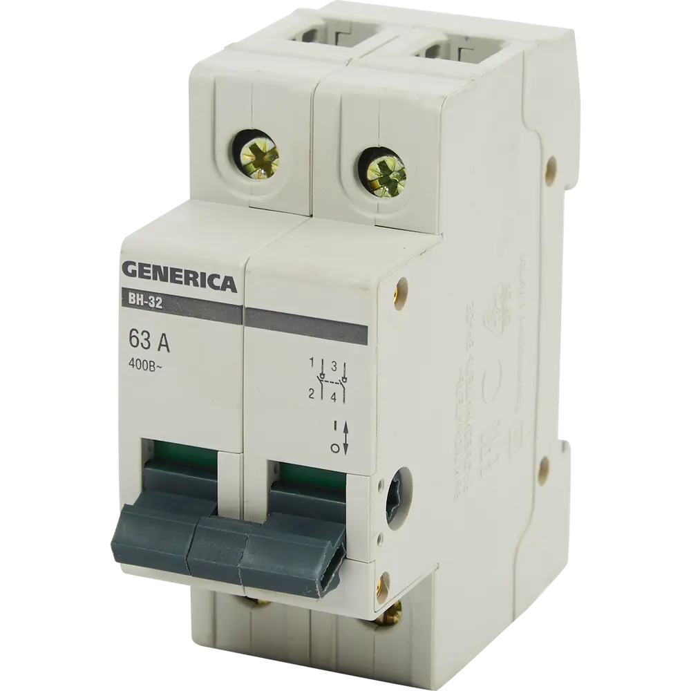 Выключатель нагрузки Generica ВН-32 2Р для безопасного управления электроцепями 84871056 STLM-0056660