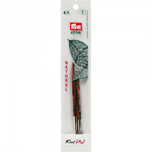 223353 Спицы PRYM съемные короткие береза d 4.5 мм 8.7 см для комбинир. с леской 40 см PRYM Natural