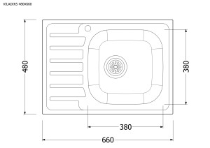 Мойка Владикс врезная 48х66