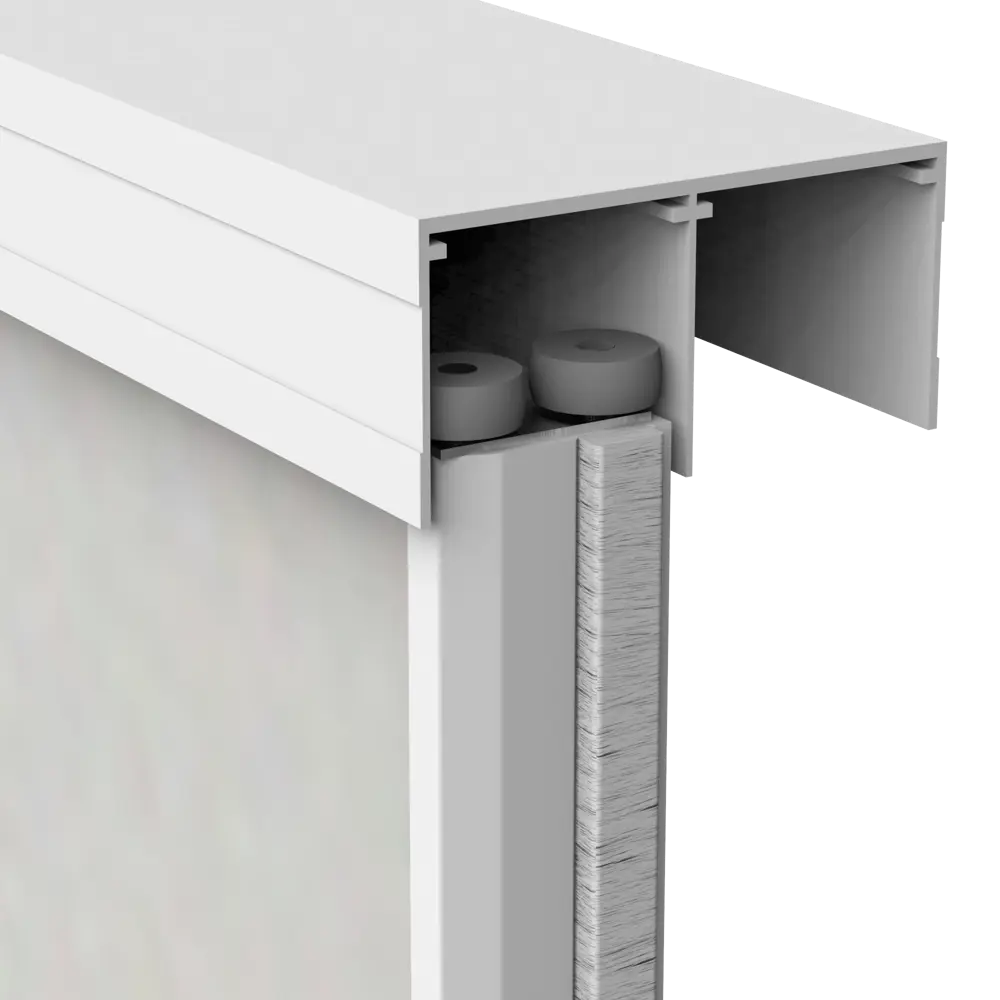 Дверь-купе KONSENSA 244.5x90.4 см с матовым зеркалом профиль белый узкий STLM-2187642 - Вид №5