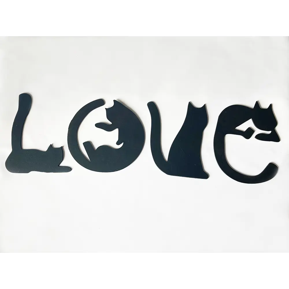 Настенное панно "Котики Love" дерево 70x26 см Симфония STLM-2021256 - Вид №5