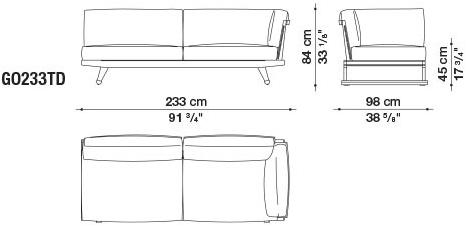 B&B Italia Outdoor Диван с шезлонгом Gio sun-id-1442753 - Вид №24