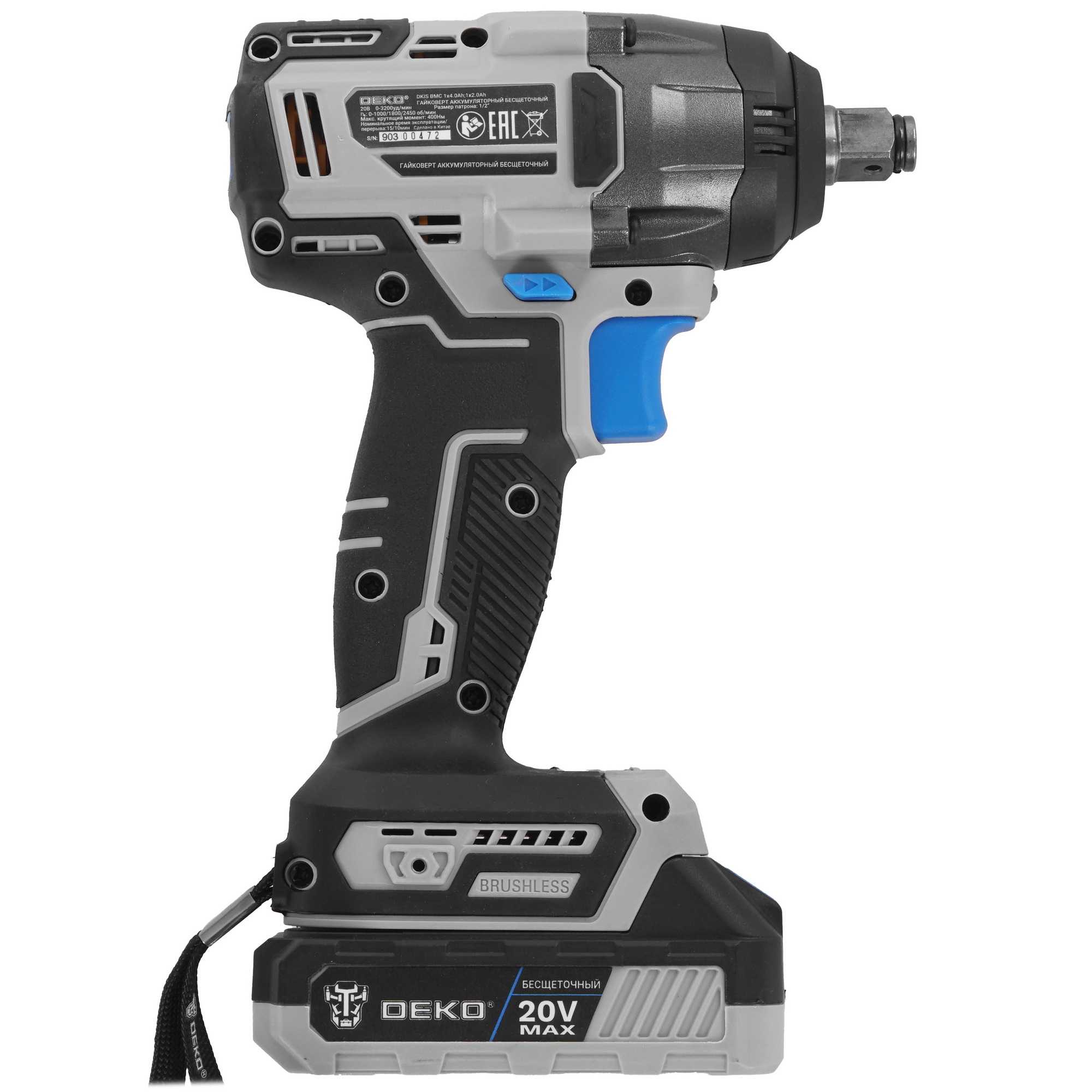 Гайковерт DEKO DKIS UNV 20V 5608071 STDN-0073307 - Вид №2