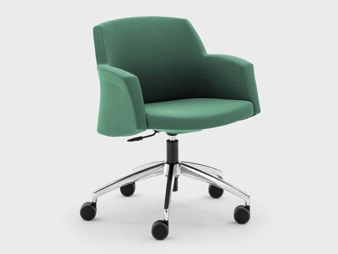 Офисное кресло из ткани с колесами и подлокотниками на насесте Viganò Miss Grace ARCH-00028760