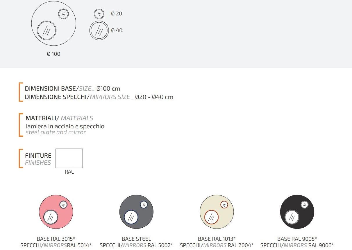 Officine Tamborrino Круглое зеркало O design sun-id-1448594 - Вид №3