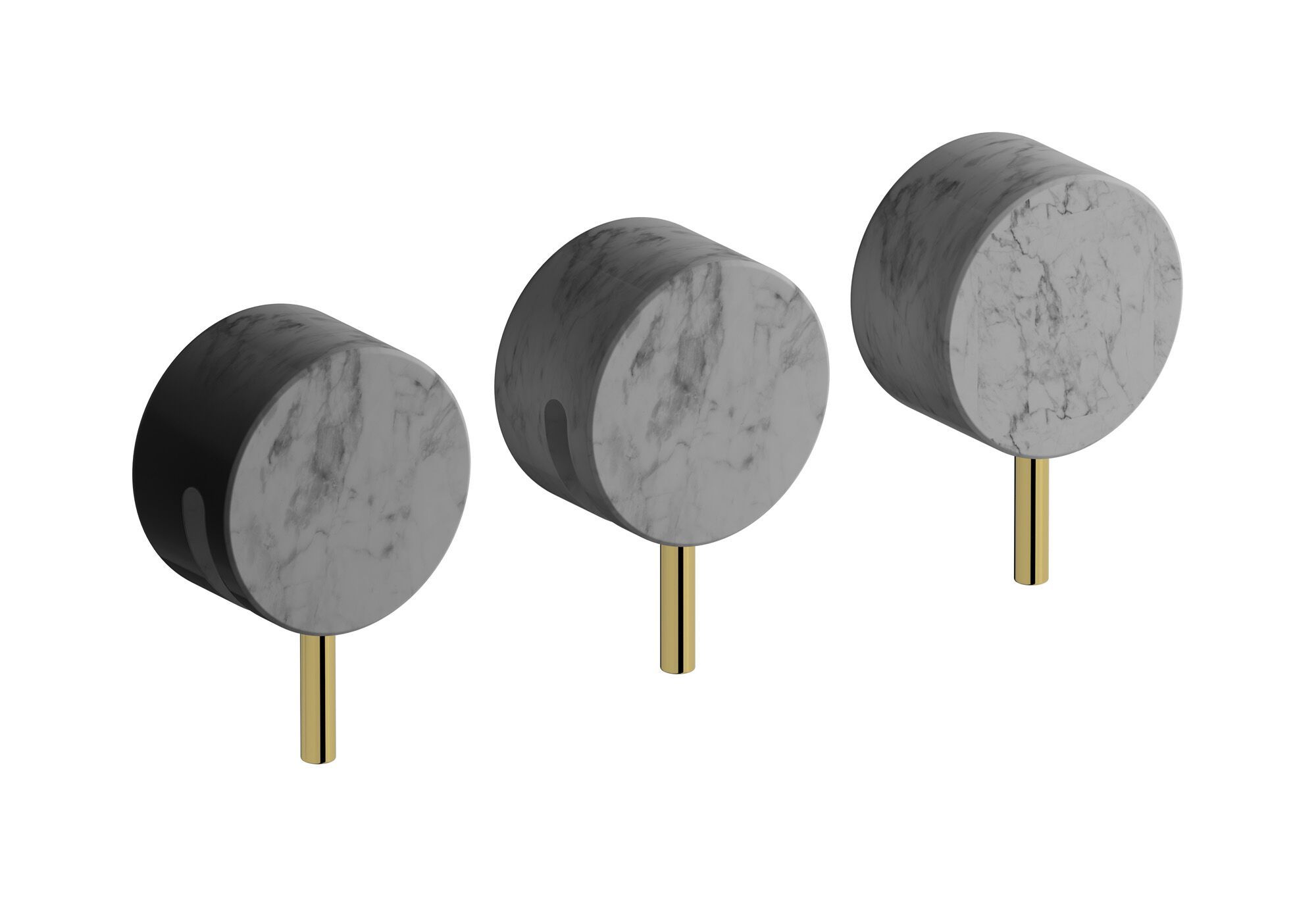 Мраморный встраиваемый смеситель для душа с 3 отверстиями и переключателем IB мрамор + мрамор Elle ARCH-00101159 - Вид №13