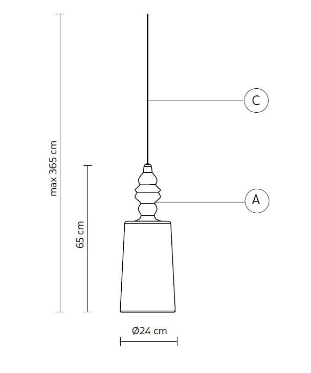 Подвесной светильник из боросиликатного стекла Karman Alibaglass ARCH-00109757 - Вид №17