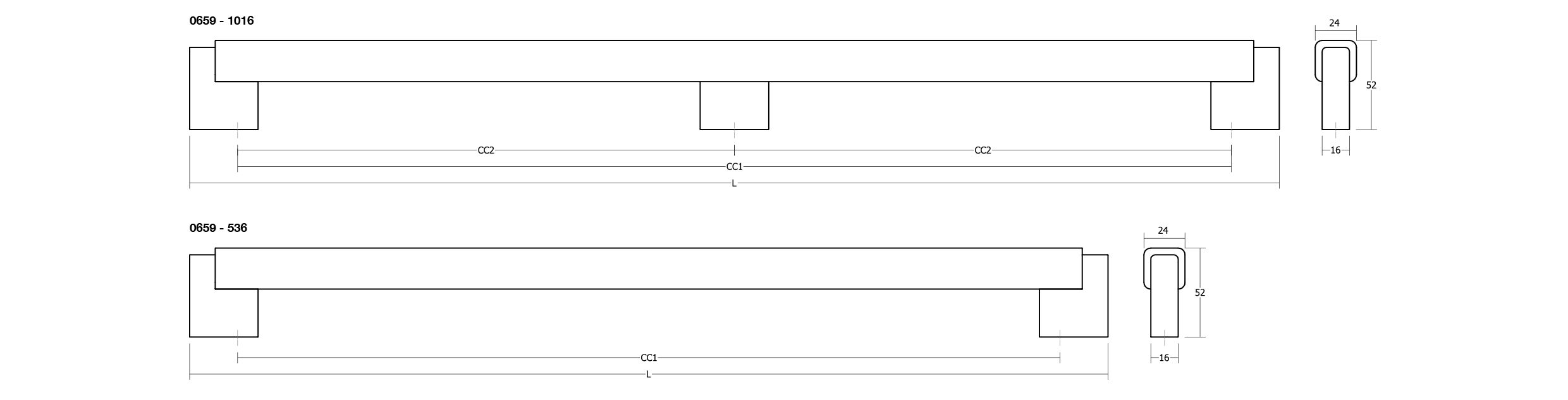 Ручка / ручка для мебели из грецкого ореха Viefe DUO BIG ARCH-00142708 - Вид №4