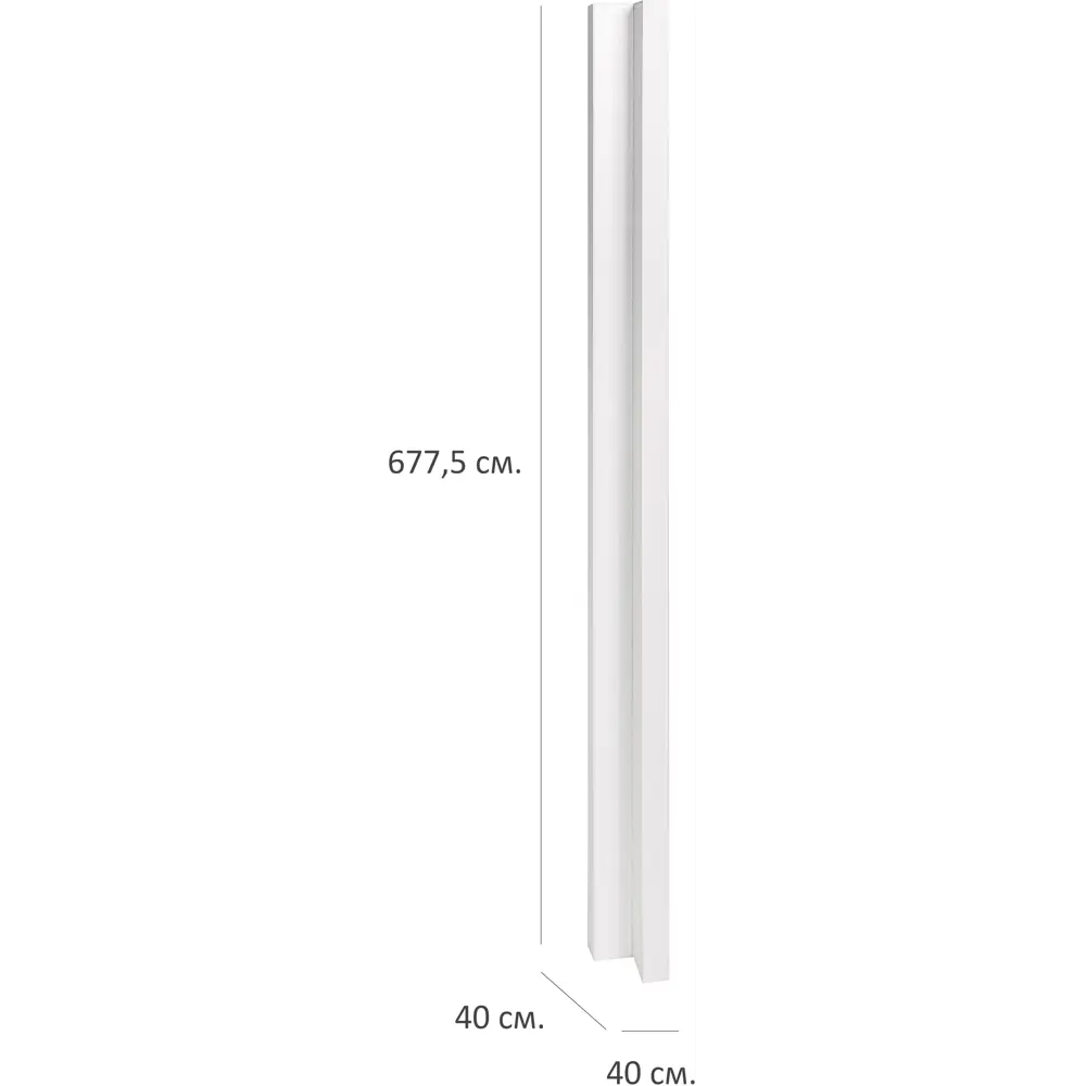 Угол для кухонного шкафа Лача 4x67.3 см Konsensa цвет белый Santreyd STLM-2129550 - Вид №1