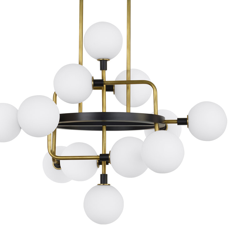 Светильник подвесной 80х80 см серый Viaggio BG368P-12A DELIGHT COLLECTION ДИЗАЙНЕРСКИЕ 00-3883124 Золото;черный  - Вид №2