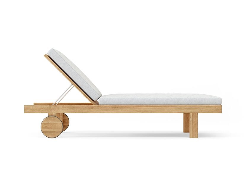 Садовая кровать с откидной спинкой из тикового дерева с колесами Walters Resort ARCH-00104997 - Вид №5