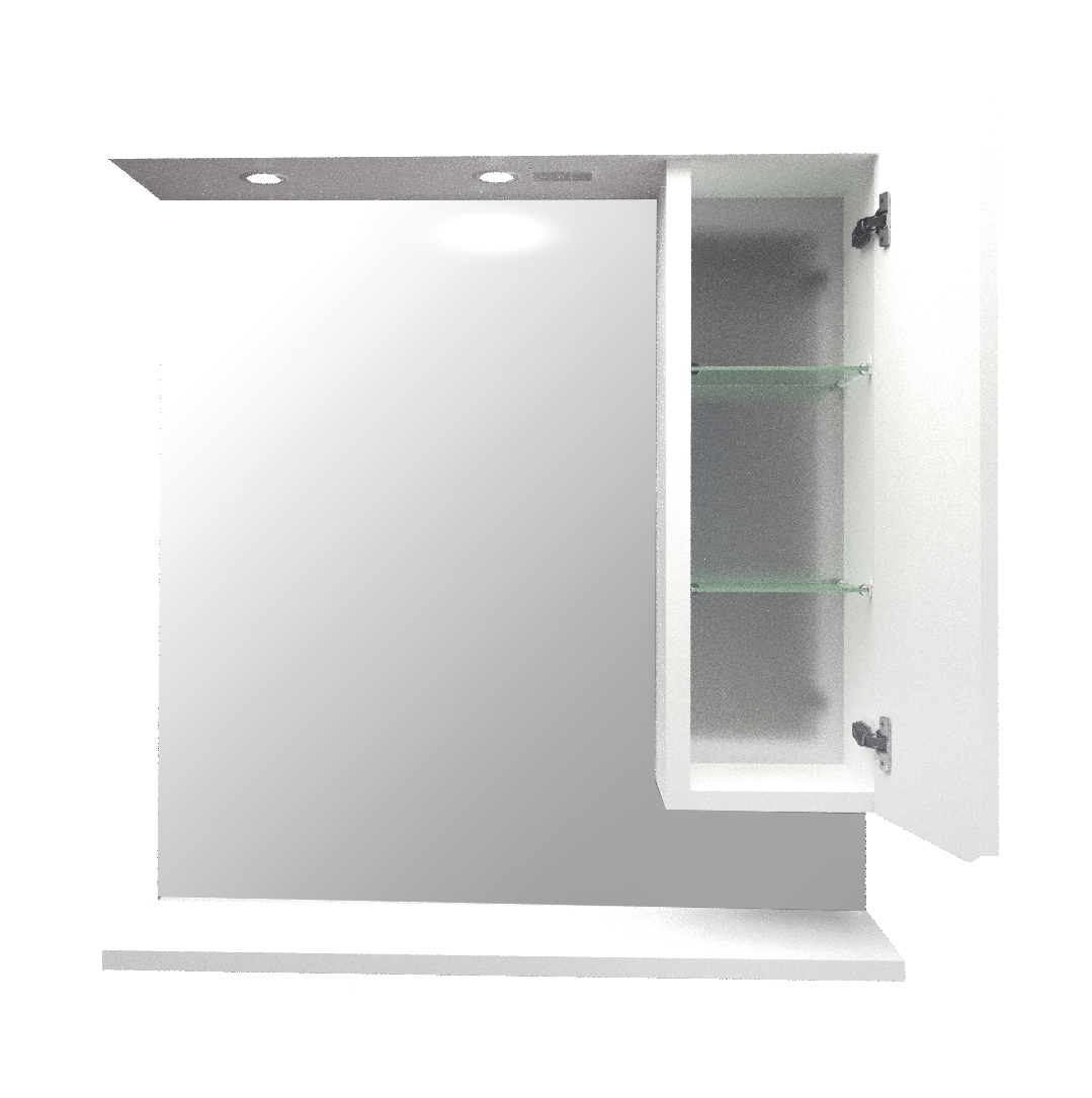 У57596 Зеркало Кода 80 Лайт Белый глянец, МДФ 1 Marka  - Вид №1