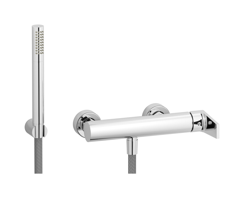 Встроенный смеситель для душа в комплекте с душевым гарнитуром. WE ARE IB tw250mb Chrome Twitter