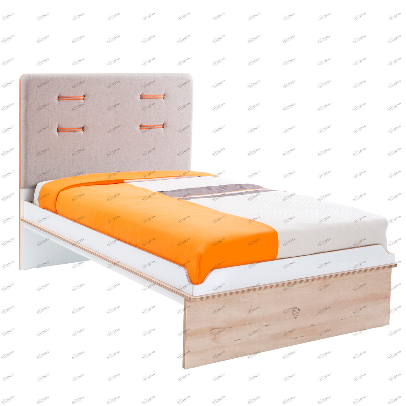 Кровать односпальная 100х200 см бежевая Dynamic CILEK DYNAMIC 00-3832285 Бежевый Santreyd 