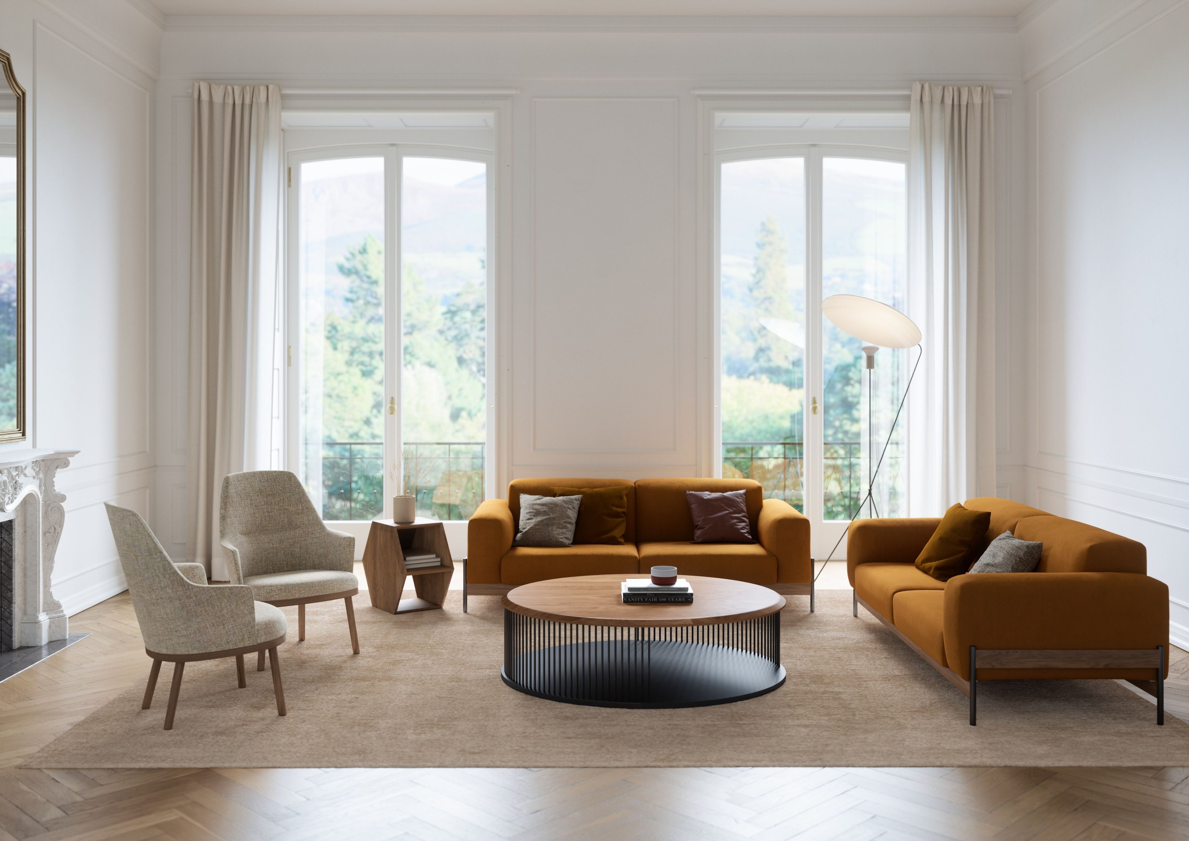 2-местный тканевый диван Wewood Bowie ARCH-00048630 - Вид №1