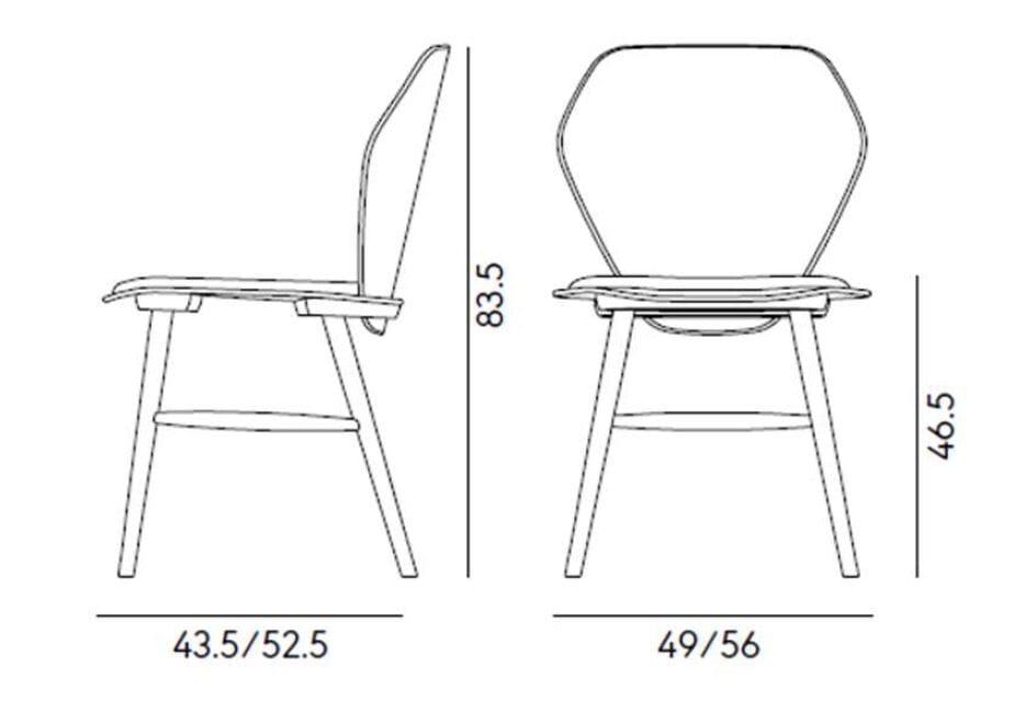 Мягкий стул из ясеня Billiani Edelweiss ARCH-00127138 - Вид №3