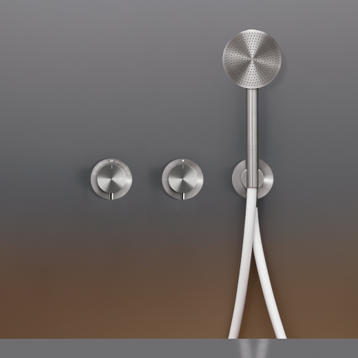 Настенный термостатический смеситель набор для ванной / душем с системой Acqua Stop, 2/3 ходовой переключающий и рондо для душа Ø 80 м т  MIL116H CEADESIGN  - Вид №1