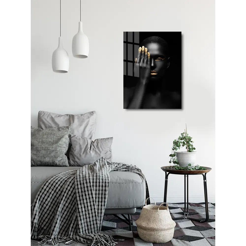 Картина на стекле "Золотая девушка" 60x80 см 82924214 STLM-2170983 ARTABOSKO  - Вид №4