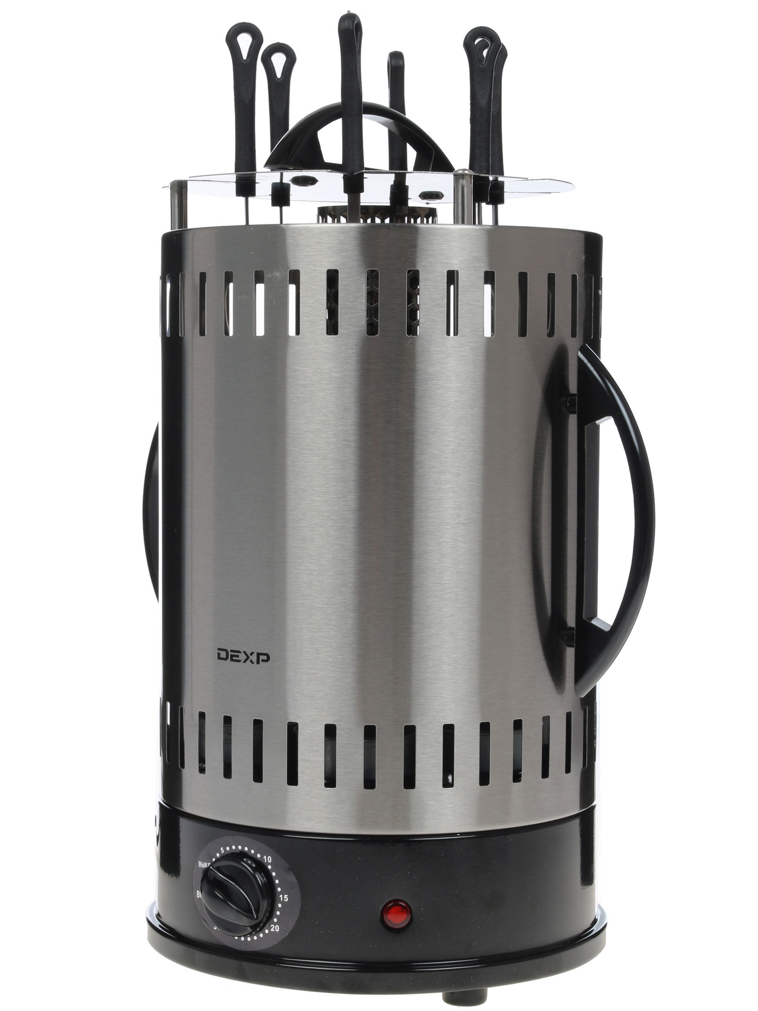 1158155 Электрошашлычница DEXP KBM-1000 серебристый STDN-0122738 - Вид №2