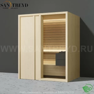 Effegibi YOKU.D45 BI.70200022 Био-сауна с левой дверью. Мощность: 4,5 кВт макс. Размеры: длина 174 см, ширина 132 см. Отделка: осина термообработанная