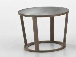 i 4 Mariani Низкий круглый кожаный журнальный столик Niky