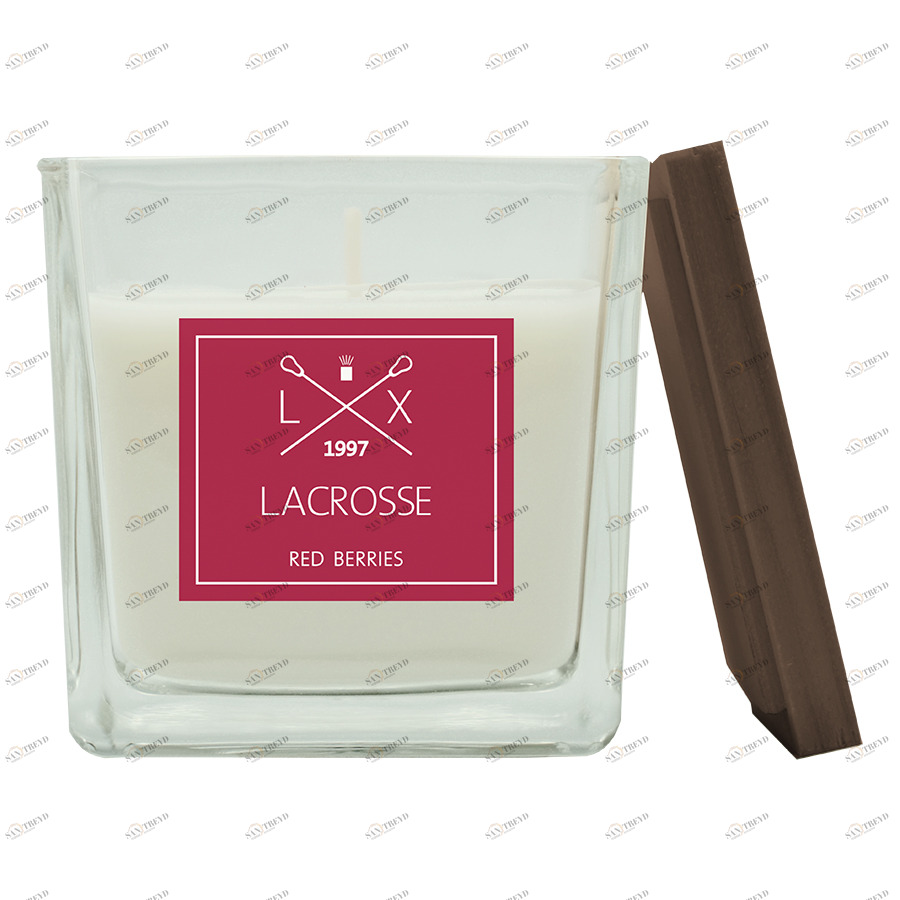 Свеча ароматическая в стекле 8х8 см "Красные ягоды" AMBIENTAIR  00-3880962 Красный 