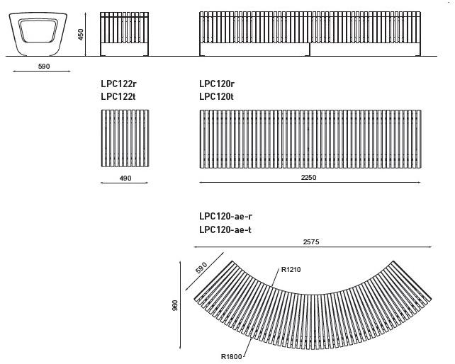mmcité1 Изогнутая скамья со спинкой sun-id-1493570 - Вид №13
